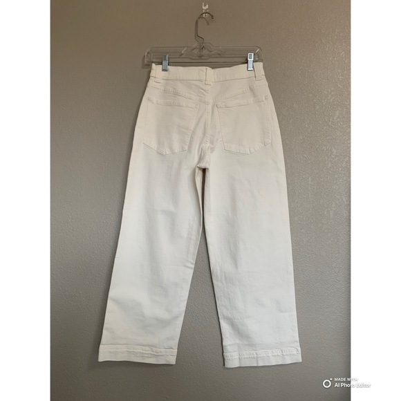 Madewell Petite Perfect Vintage Wide-Leg Crop Jean Tile White Size 26 Petite NWT - Picture 7 of 17